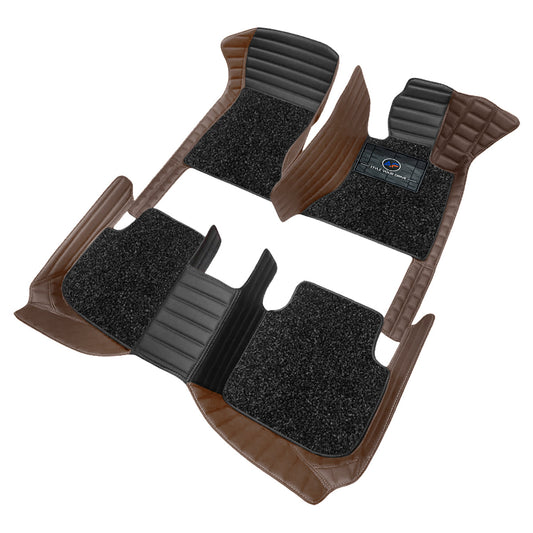Autofurnish 9D Combination Custom Fitted Car Mats For MG Hector Plus (7 Seater) 2023 - Black HY-Coffee
