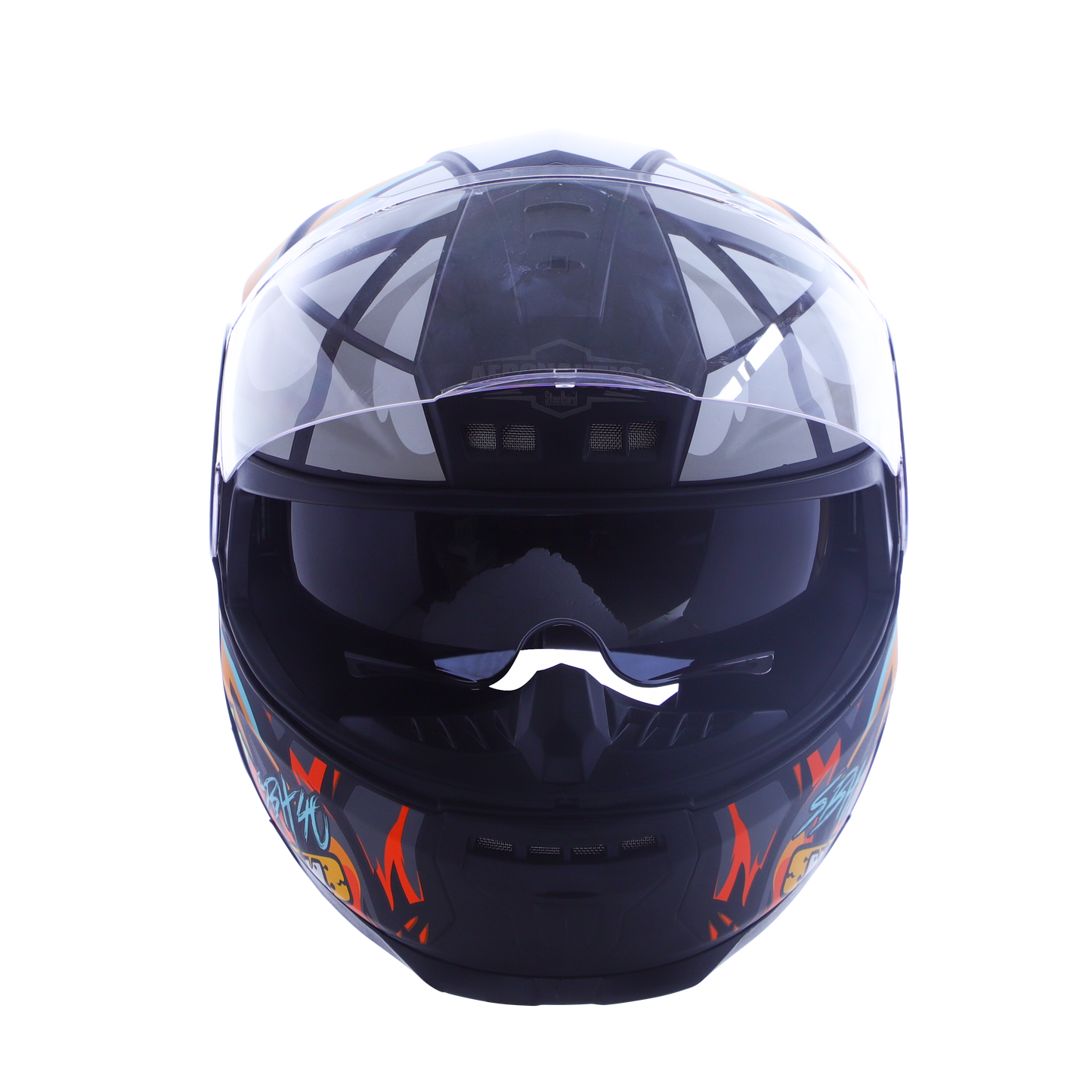 Steelbird SBH-40 ISS Full Face Helmet | ISI Certified | Crazy Doe | Clear Visor