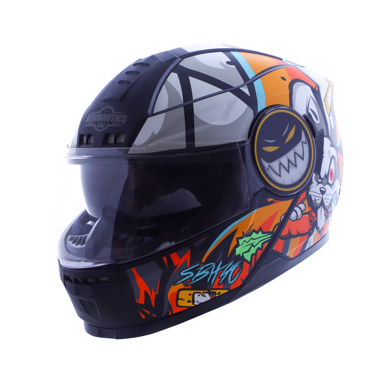 Steelbird SBH-40 ISS Full Face Helmet | ISI Certified | Crazy Doe | Clear Visor