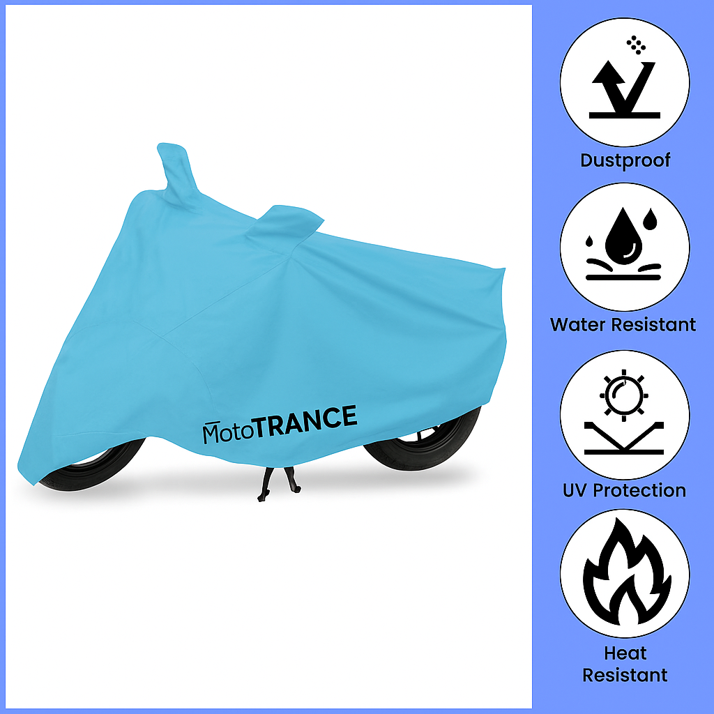 Mototrance Aqua Bike Body Cover For Bikes upto RE Bullet Size (Without Extra Fitting) - Extra Large Size (XL)