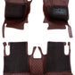 7D Luxury car foot mats for Toyota Innova Crysta (2016-20)-Custom Designed, PU Leather with 7 Layer, Depth-24mm-3-rows - Autofurnish