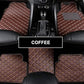 2D Premium Leather Car Foot Mat, All Season Car Mat, Elegant & Stylish, Unique Diamond Fish Design, Heavy Duty, UNIVERSAL FIT  For All Cars Universal - PU Leather Mats with 2-Layer Depth (10mm, 2 Rows)
