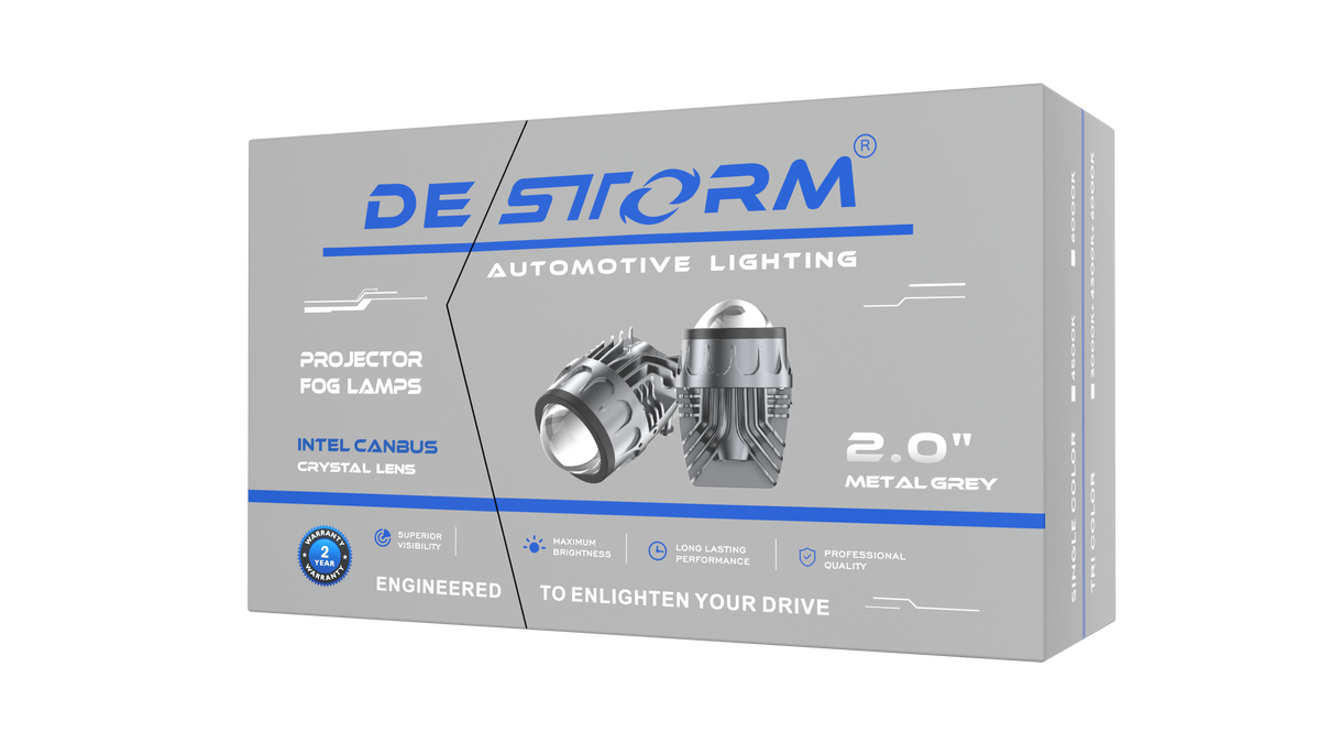 Destorm Car Projector Fog Light 2.0 Inchs Crystal Lense MK - Tri Color