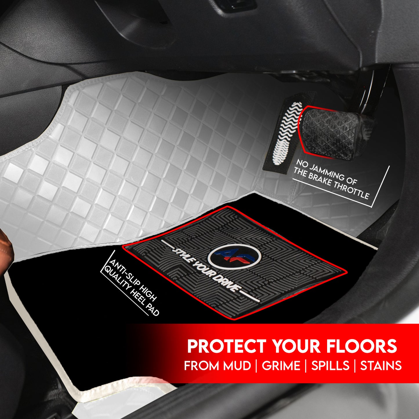 Autofurnish 9D Luxurious Custom Fitted Car Mats For Hyundai Grand i10 -2013-19