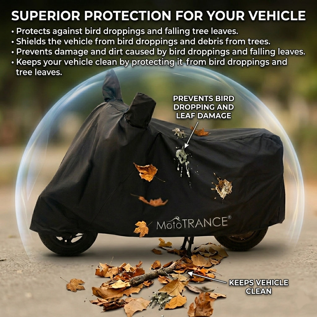 Mototrance Black Bike Body Cover For Suzuki Access 125