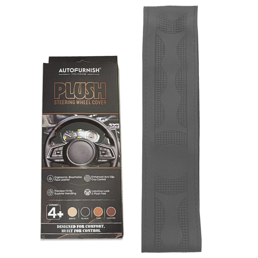 Autofurnish Plush Car Steering Cover for Hyundai Alcazar