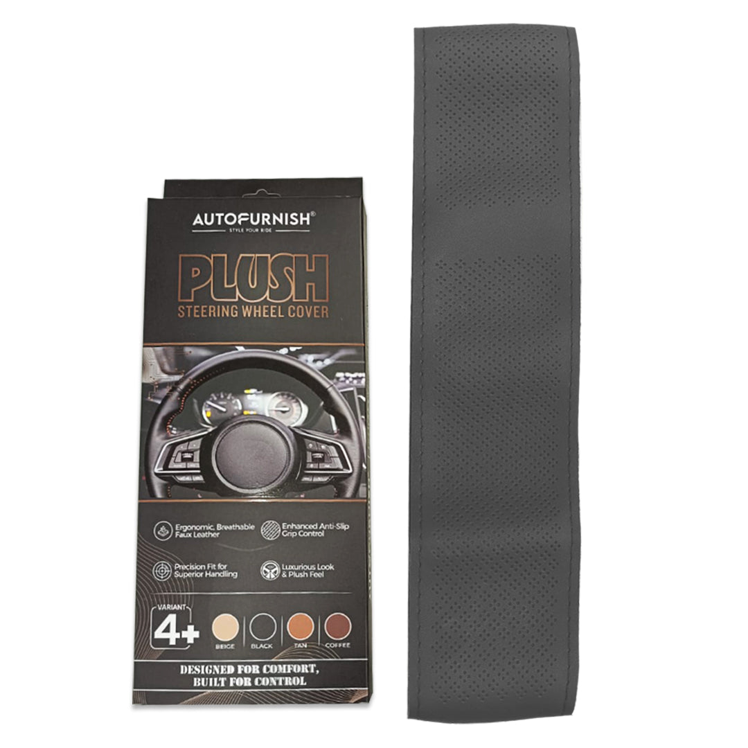Autofurnish Plush Car Steering Cover for Hyundai Aura