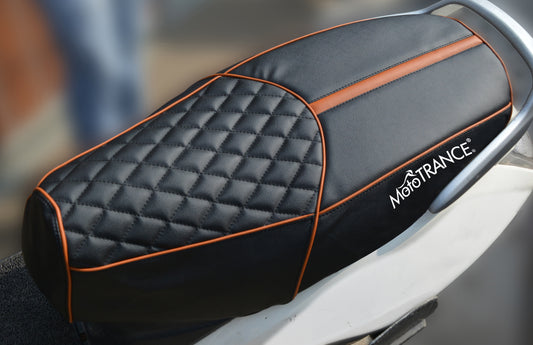 Mototrance PU Leather Designer Bike Scooter Seat Cover (MTSC-303) for TVS Ntorq 125