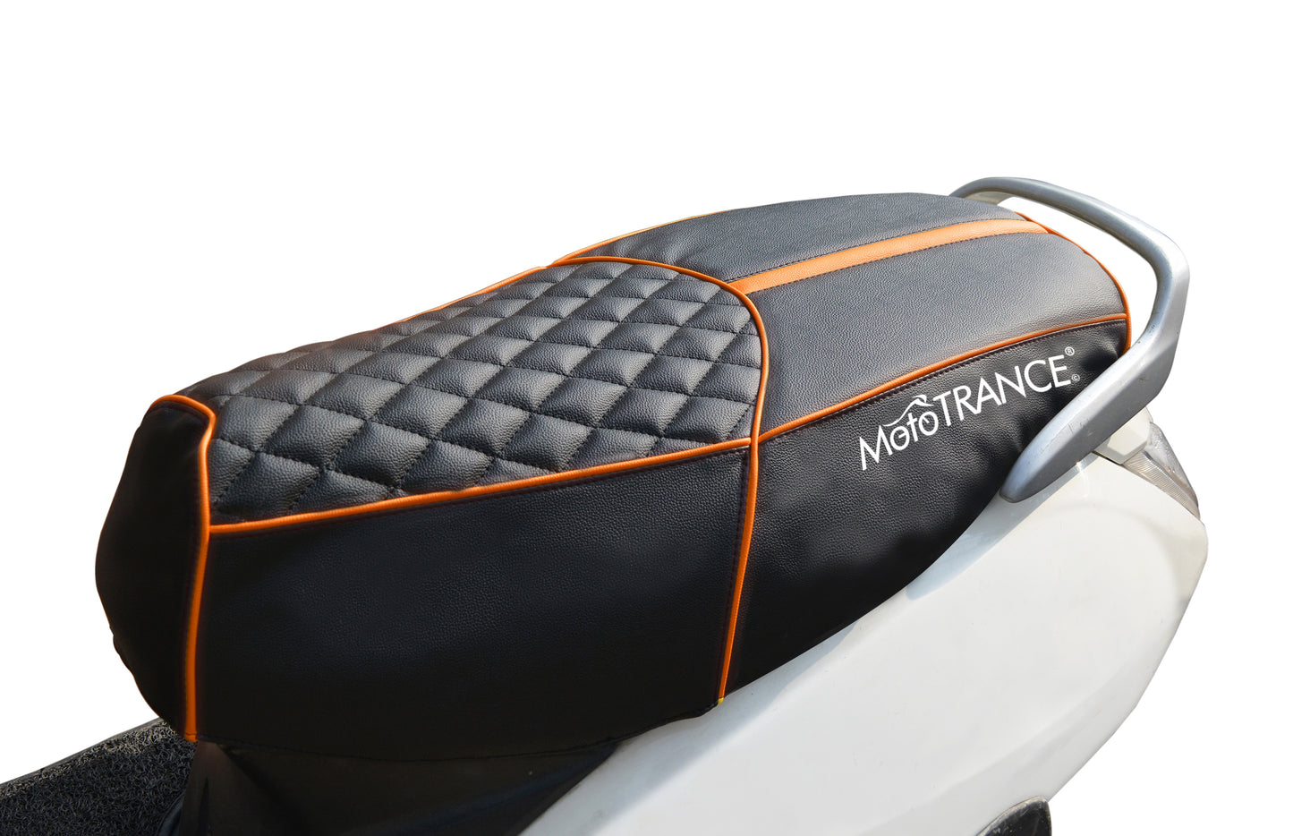 Mototrance PU Leather Designer Bike Scooter Seat Cover (MTSC-303) for Bajaj Avenger