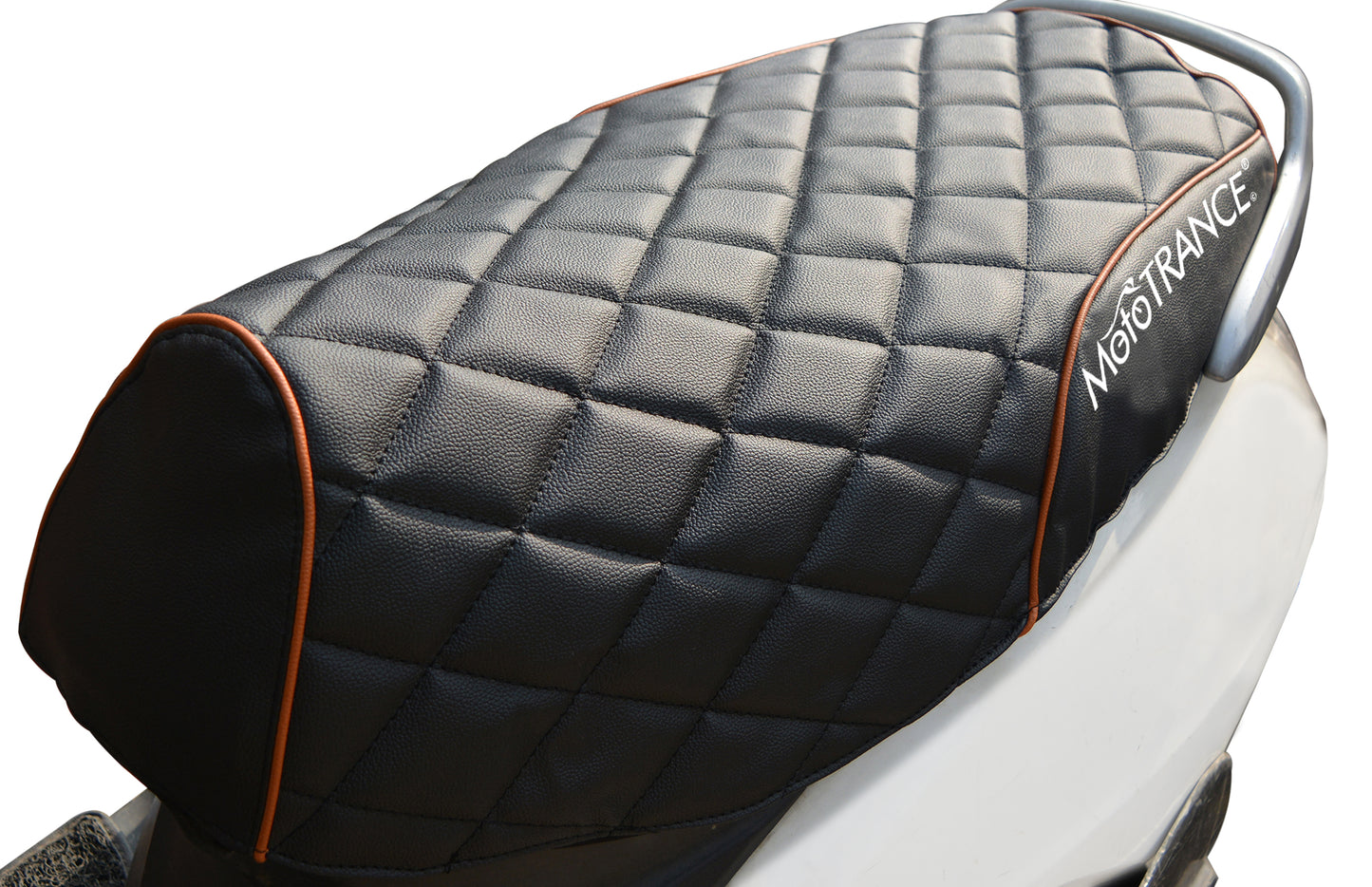 Mototrance PU Leather Designer Bike Scooter Seat Cover (MTSC-304) for Bajaj Pulsar