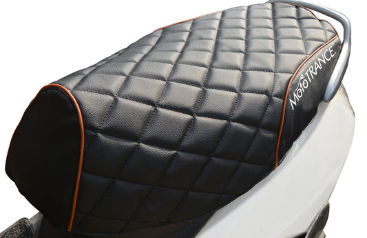 Mototrance PU Leather Designer Bike Scooter Seat Cover (MTSC-304) for Bajaj Pulsar