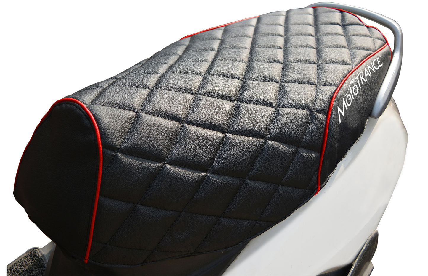 Mototrance PU Leather Designer Bike Scooter Seat Cover (MTSC-304) for Bajaj Pulsar