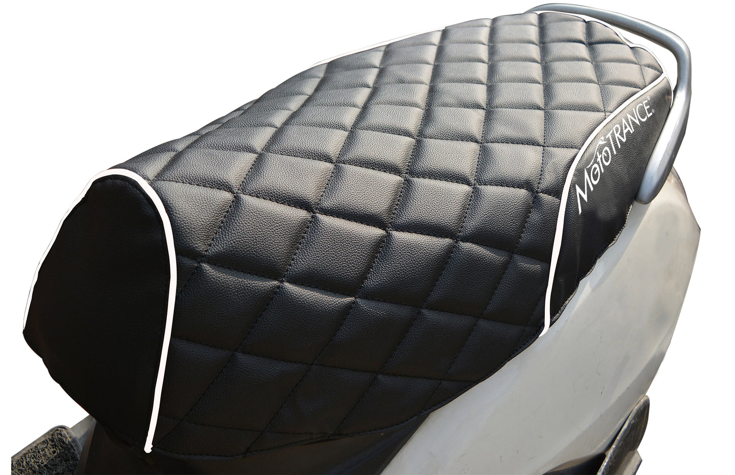 Mototrance PU Leather Designer Bike Scooter Seat Cover (MTSC-304) for Bajaj Pulsar