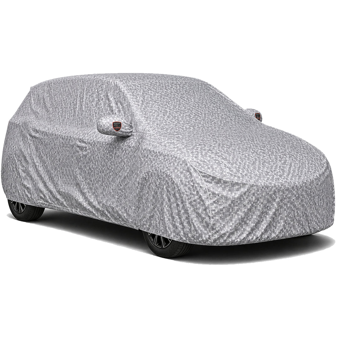 Audi A5 2017 Waterproof Car Cover, All Weather Resistant, Triple Stitched with Soft Cotton Lining, Side Mirror & Antenna Pocket (AERO Silver)