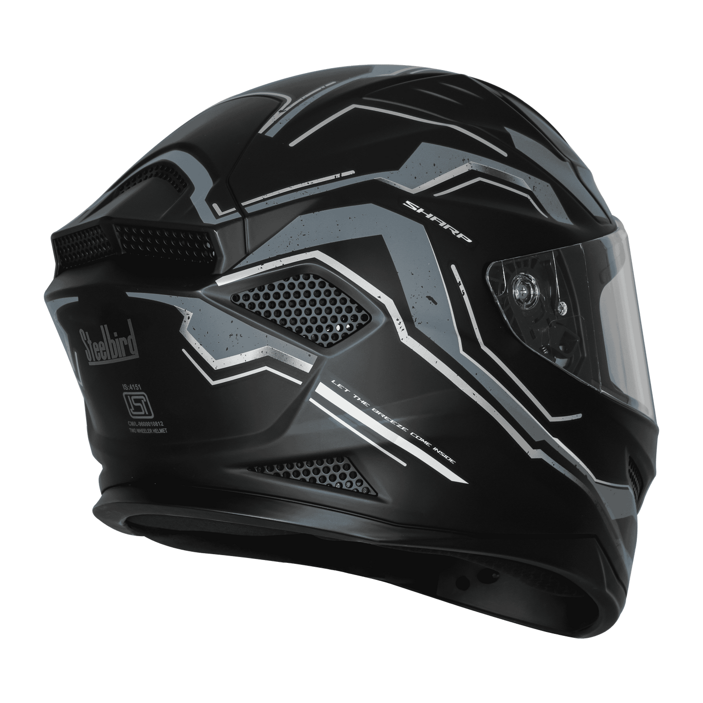 Steelbird SBH-25 SV Full Face Helmet | Sharp Spirit Graphic | Glossy Finish