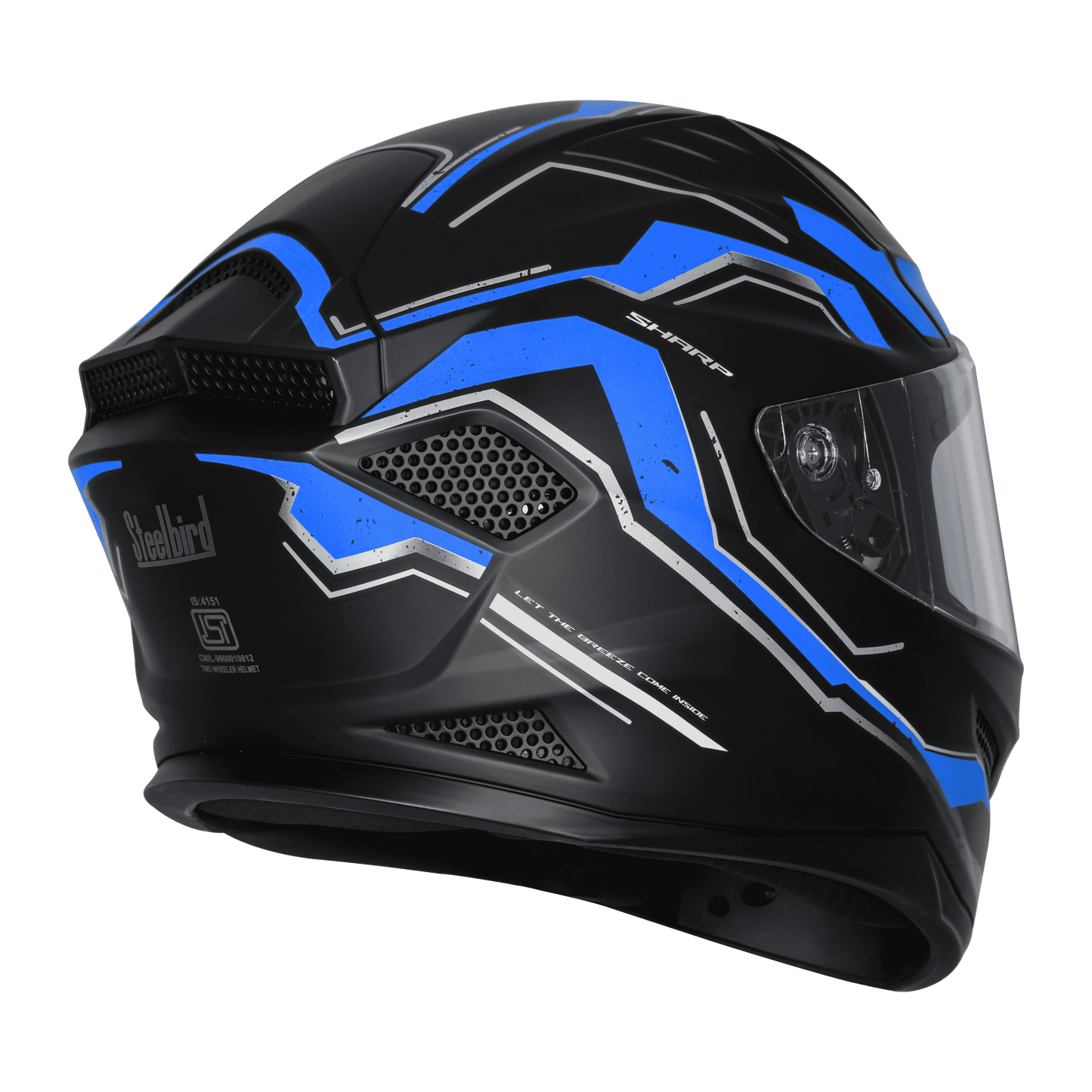 Steelbird SBH-25 SV Full Face Helmet | Sharp Spirit Graphic | Glossy Finish