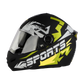 Steelbird SBH-34 ISS Full Face Helmet | ISI Certified | Sports Design |Clear Visor