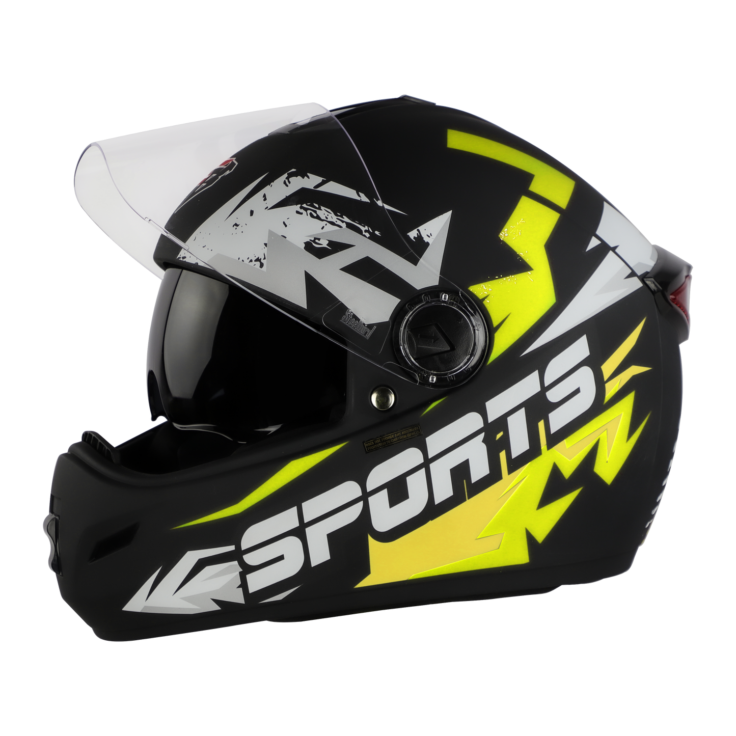 Steelbird SBH-34 ISS Full Face Helmet | ISI Certified | Sports Design |Clear Visor