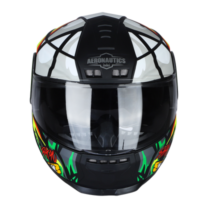 Steelbird SBH-40 ISS Full Face Helmet | ISI Certified | Crazy Doe | Clear Visor
