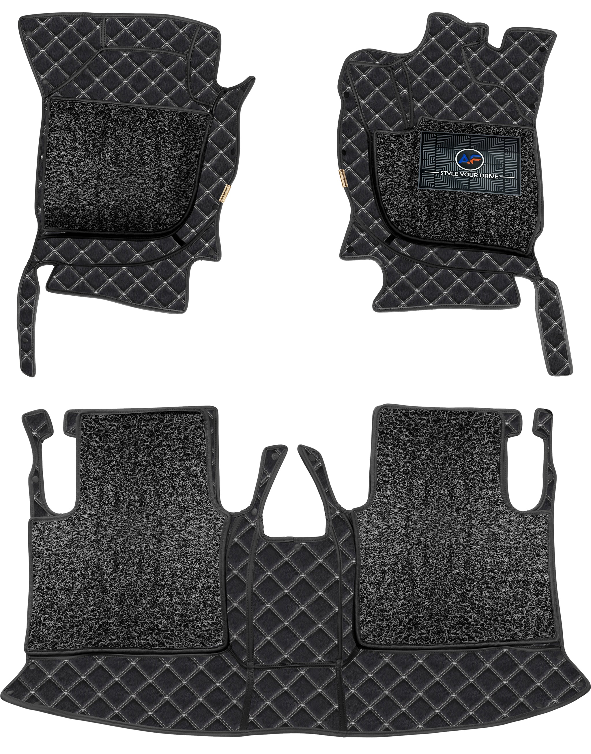 Buy 7D Luxury Custom Fitted Car Mats For Mahindra XUV500 Tan Black