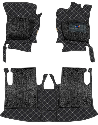 Mercedes B-Class(2015-18) 7D Luxury Car Mat, All Weather Proof, Anti-Skid, 100% Waterproof & Odorless with Unique Diamond Fish Design (24mm Luxury PU Leather, 2 Rows) - Autofurnish
