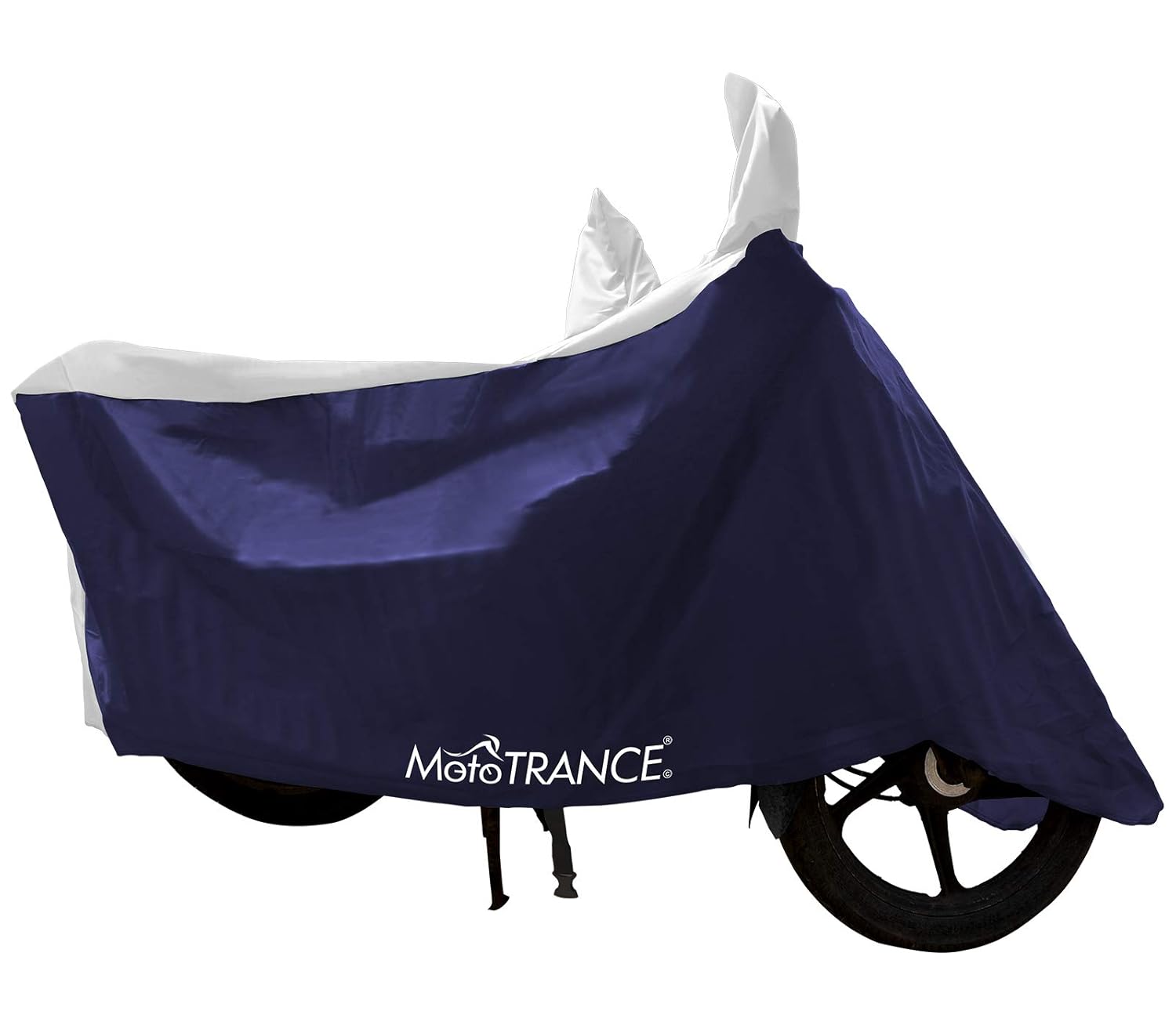 Mototrance Sporty Blue Bike Body Cover For Honda Activa 125 Interlock-Stitched Water and Heat Resistant with Mirror Pockets (Sporty Series) - Autofurnish