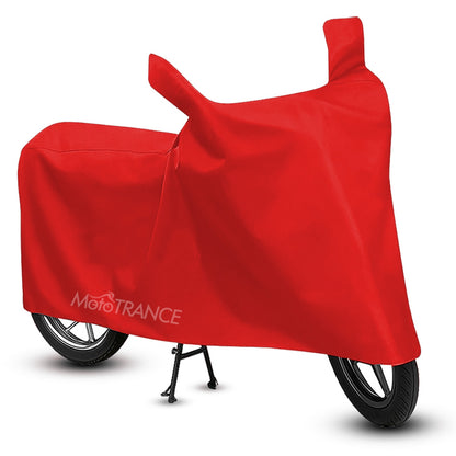 Mototrance Red Bike Body Cover For Bikes upto RE Bullet Size (Without Extra Fitting) - Extra Large Size (XL) (Solid Red)