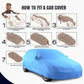 Audi Q8 2020 Car Body Cover, Triple Stitched, Heat & Water Resistant with Front & Rear Elastic Strap & Side Mirror Pockets (PARKER AQUA)