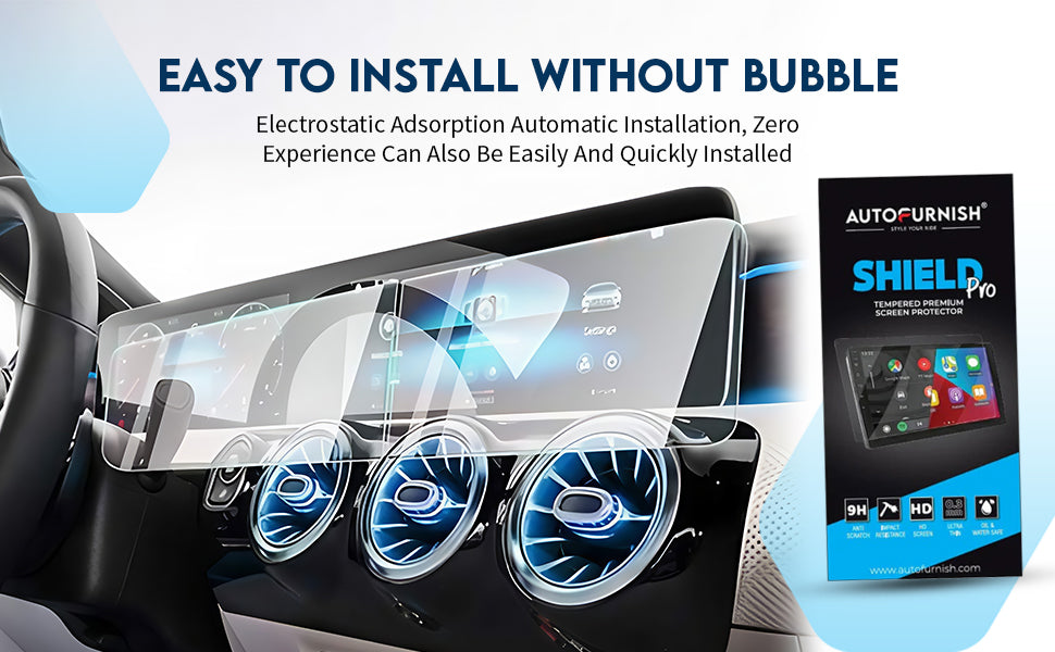 Autofurnish Car Display Protector For MG Windsor 2024 (254mm)"10" Combo INFOTAINMENT AND CLUSTER SCREEN PROTECTOR