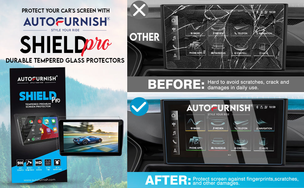Autofurnish Car Display Protector For MG Windsor 2024 (254mm)"10" Combo INFOTAINMENT AND CLUSTER SCREEN PROTECTOR