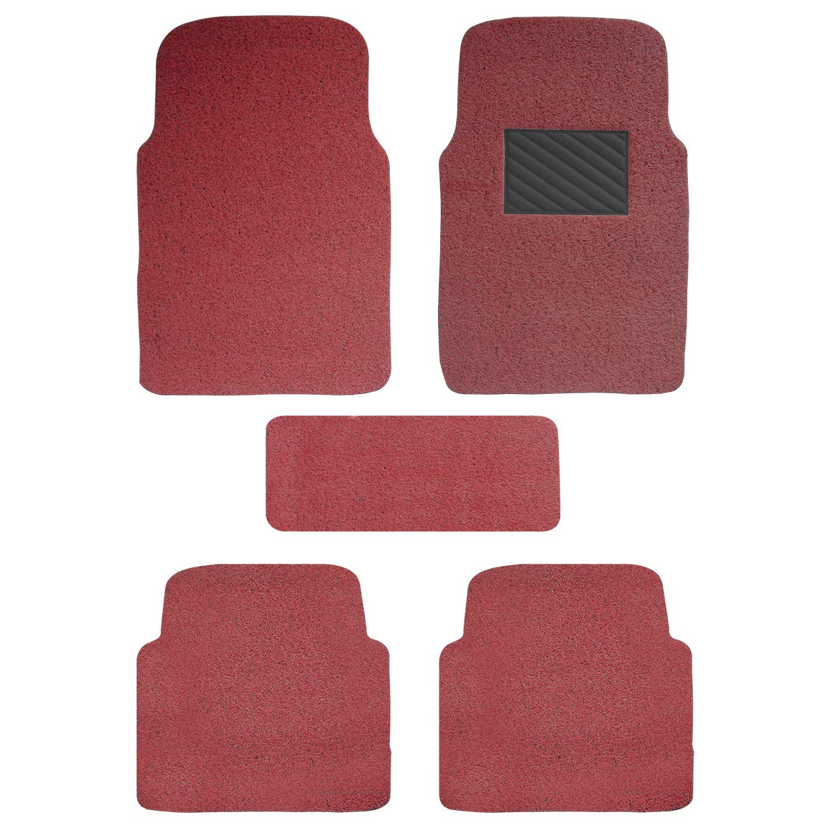 Curly Car Foot Mat, Superior Powerful Dirt Trapping Capacity, All Weather Resistant, Heavy Duty, UNIVERSAL FIT (12mm, 2 Rows)