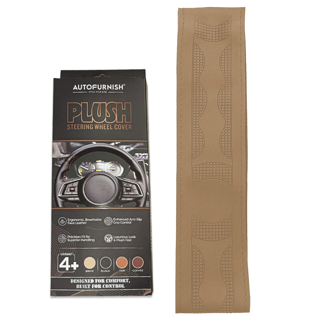 Autofurnish Plush Car Steering Cover for Hyundai Aura
