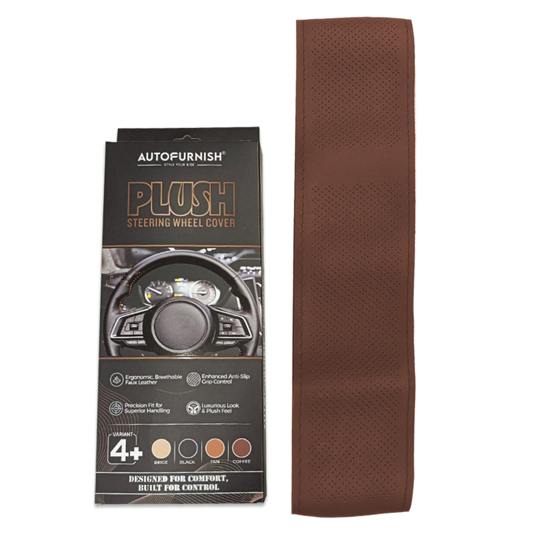 Autofurnish Plush Car Steering Cover for Hyundai Aura