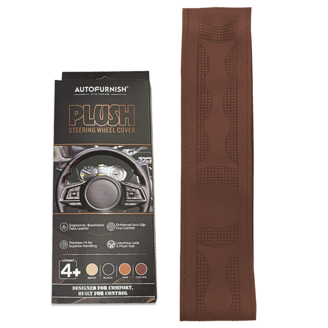 Autofurnish Plush Car Steering Cover for Hyundai Creta 2024