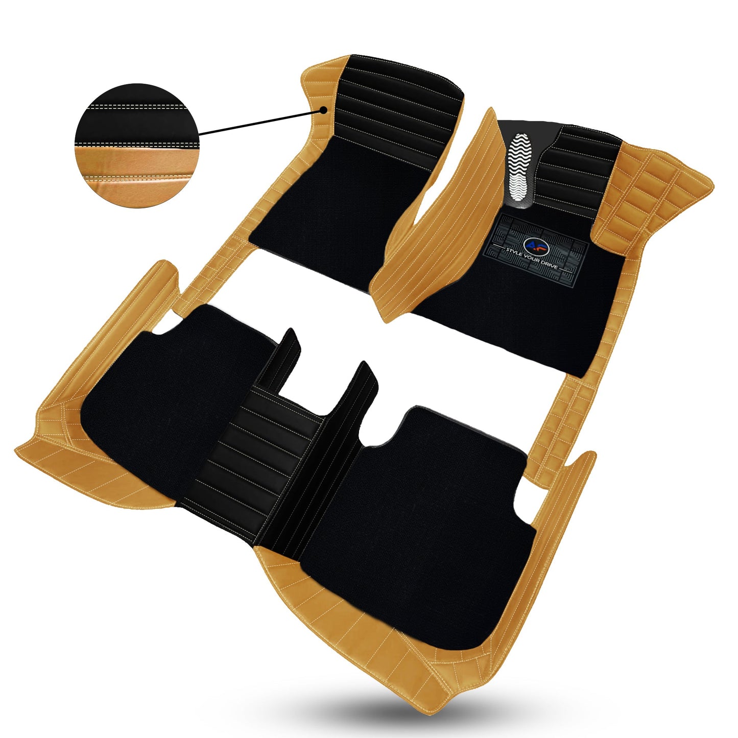 Autofurnish 9D Exclusive Combination Custom Fitted Car Mats For KIA Carens (6 Seater) 2022