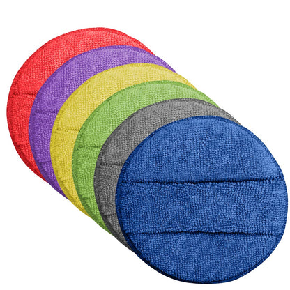 Autofurnish Microfiber Reusable Round Polishing Pad (MultiColor) Multipurpose - Autofurnish
