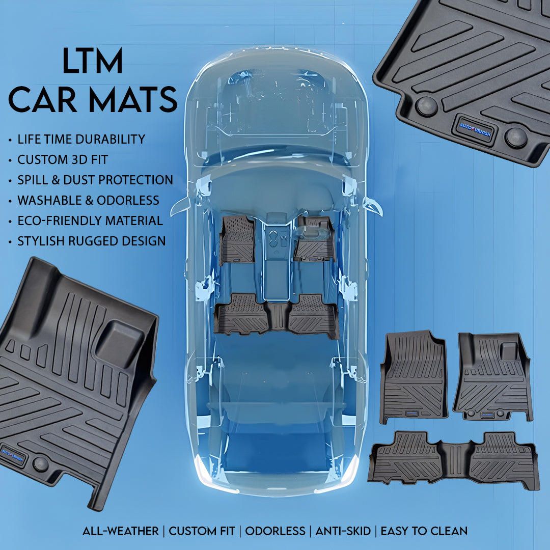 Autofurnish LTM Custom Fitted Life Time Car Foot Mats  For KIA Sonet Facelift 2024 - Black