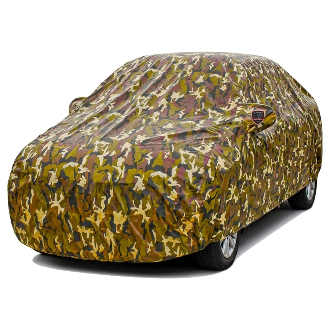 Fiat Linea Classic Autofurnish Aero Jungle Waterproof Heat Resistant Mirror Pocket Car Body Cover - Jungle Green
