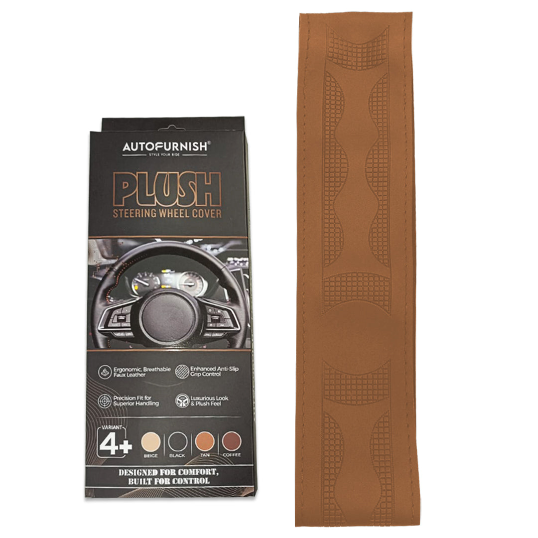 Autofurnish Plush Car Steering Cover for Hyundai Alcazar