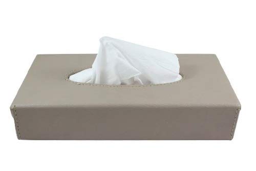 SLIM Tissue Box | Water Resistant PU Leather with Strong Wooden Frame and 50 Free Tissues
