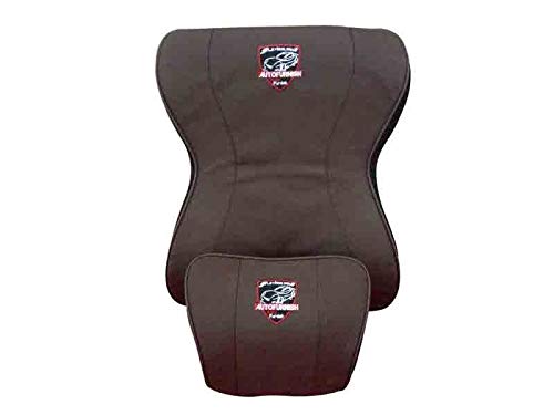 PREMIUM Full Backrest Cushion with Neck Rest | PU Leather with Orthopaedic Lumbar Support and High-density PU Foam