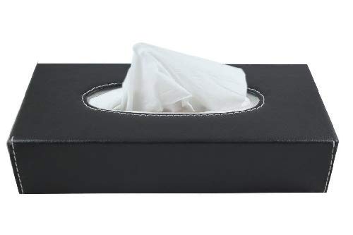 SLIM Tissue Box | Water Resistant PU Leather with Strong Wooden Frame and 50 Free Tissues