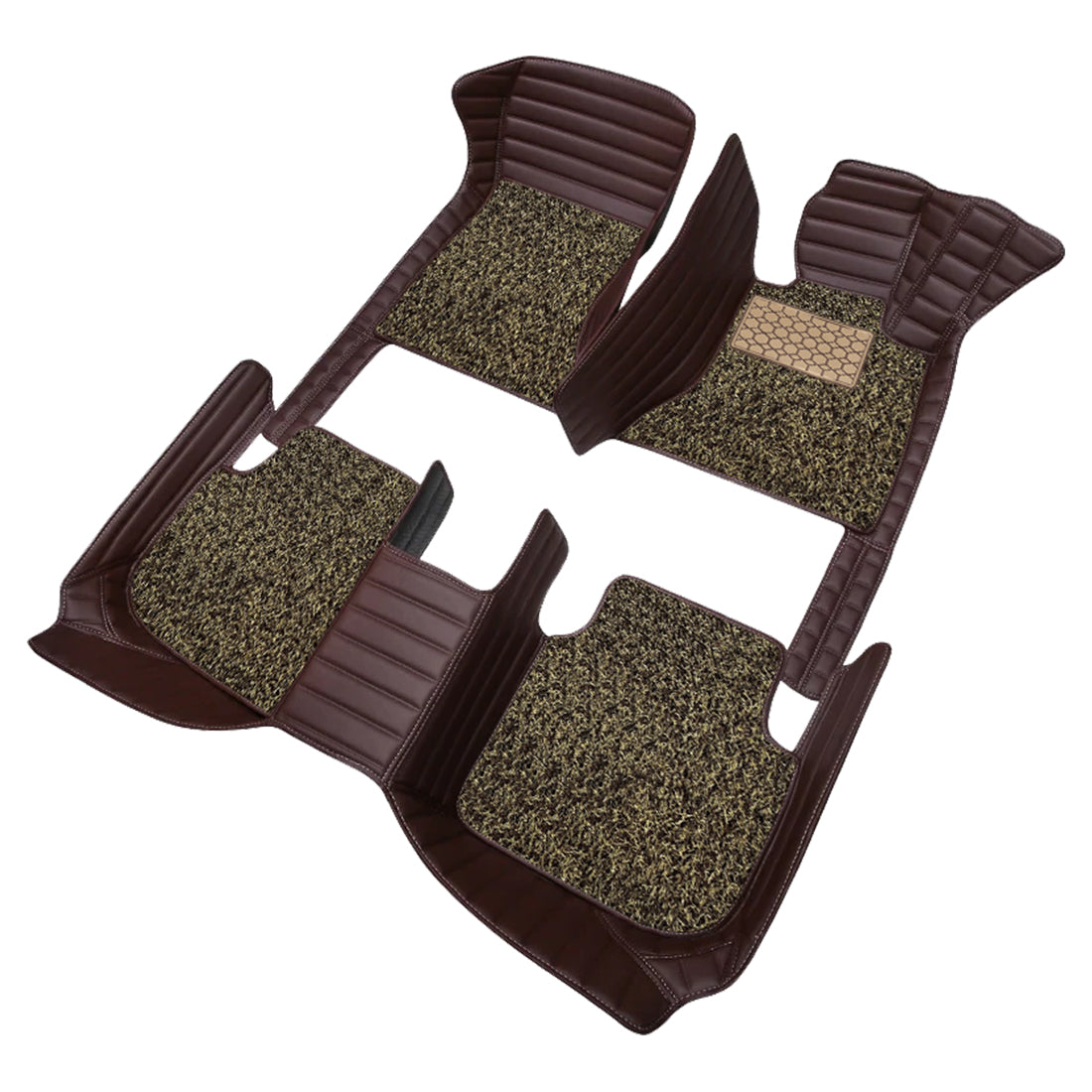 Autofurnish 9D Premium Custom Fitted Car Mats For Maruti Suzuki Dzire 2017 - Coffee Coffee