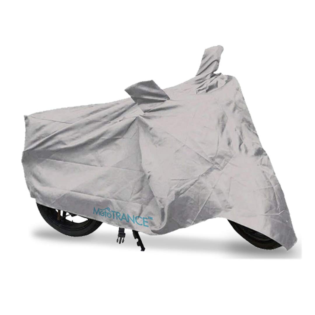 MotoTrance Bike Body Cover For TVS Victor GLX - Interlock-Stitched Water and Heat Resistant with Mirror Pockets
