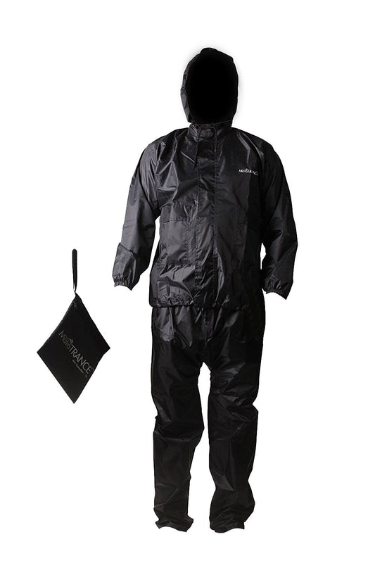 Mototrance Coated Poly Raincoat (Black Large)
