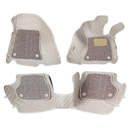 Hyundai Creta 2015-19 7D Prime Car Floor Mat, All Weather Proof, Elegant & Stylish, 100% Waterproof & Odorless, Anti-Skid (22mm PU Leather, 2 Rows)