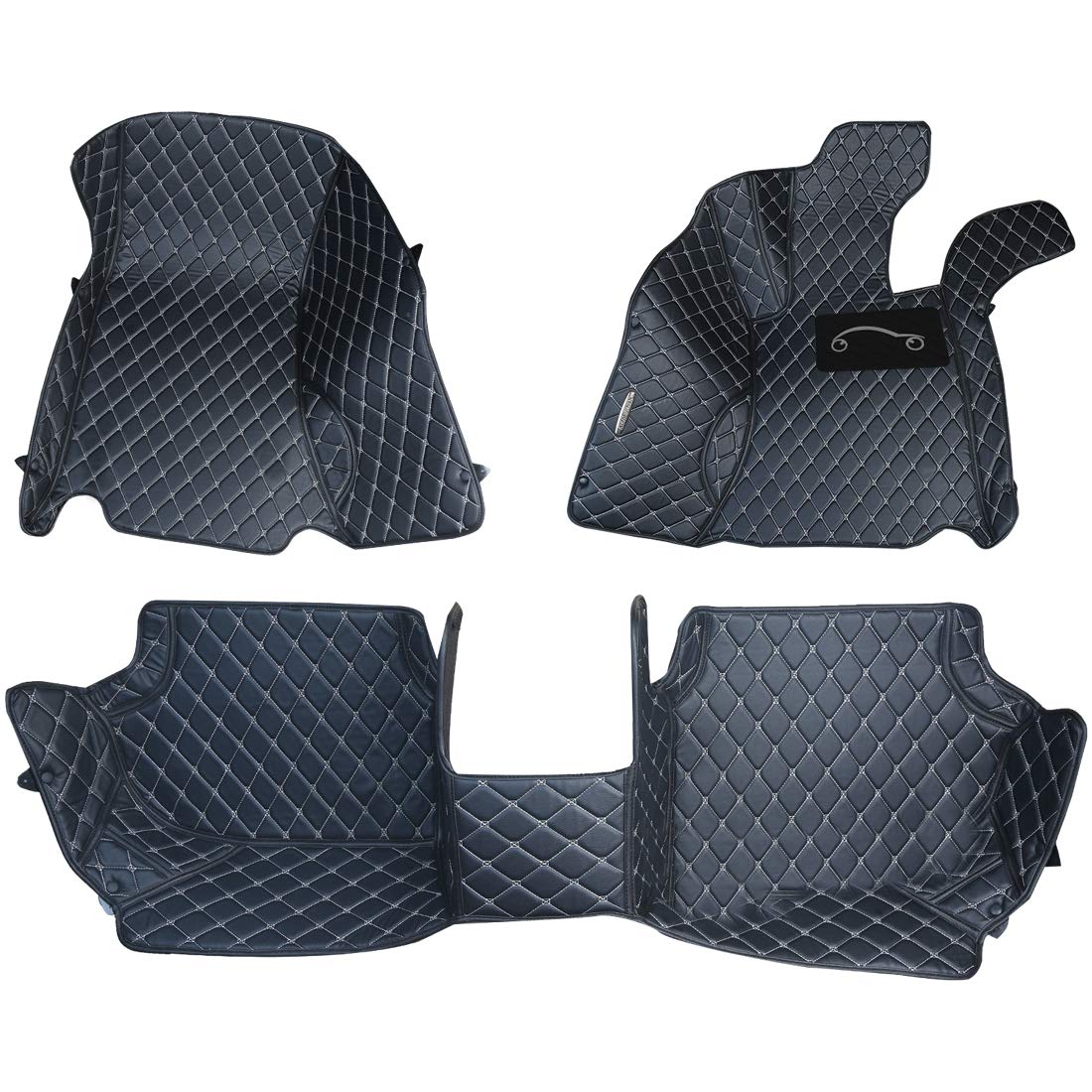 Mahindra Scorpio (Captain Seats) 5D Premium Car Floor Mat, All Weather Proof, Elegant & Stylish, 100% Waterproof & Odorless, Heavy Duty (12mm Faux Leather, 2 Rows)