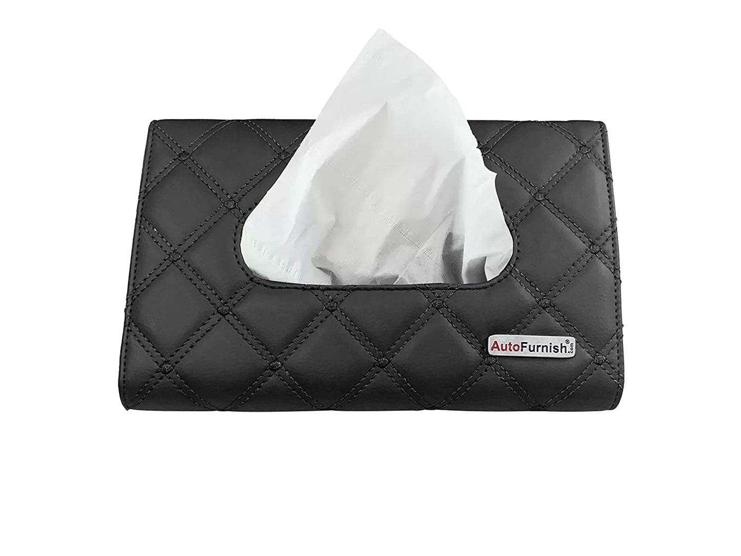 7D PREMIUM Sun Visor Tissue Box Holder | Water Resistant PU Leather with Straps and 50 Free Tissues (Set of 2)