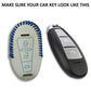 AutoFurnish Car Key Cover - Maruti Suzuki Baleno | Smart Key | Genuine Leather | Firm Grip | Scratch Resistant | Lightweight | Luxury Finish | Stylish Car Accessories Interior