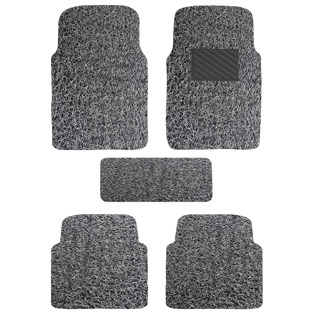 Curly Car Foot Mat, Superior Powerful Dirt Trapping Capacity, All Weather Resistant, Heavy Duty, UNIVERSAL FIT (12mm, 2 Rows)